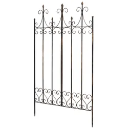 CLP Rankgitter Metall 130 cm hoch Flieder, stabile Rankhilfe für Kletterpflanzen, vormontiert, Landhausstil, Spalier Sichtschutz
