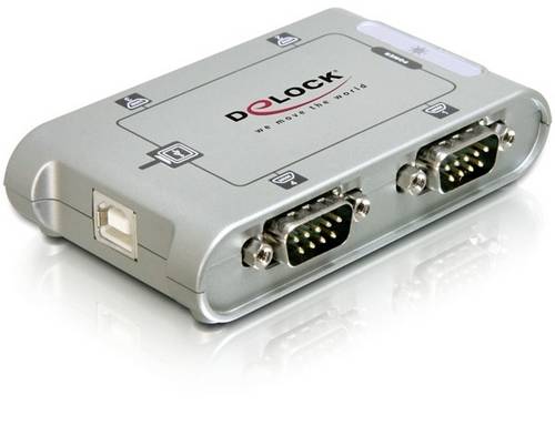 Delock 87414 USB-Hub 4 Port USB-A USB 2.0 480 MBit/s Silber 87414