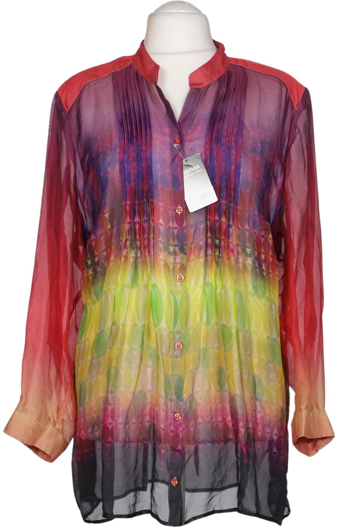 Emilia Lay Damen Bluse, Mehrfarbig, Gr. EU 52, Seide - Second Hand
