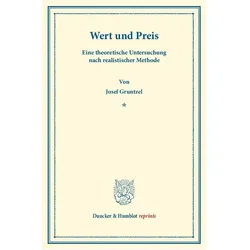 Wert und Preis., Fachbücher von Josef Gruntzel