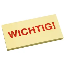inFo Haftmarker »WICHTIG!« 70 x 35 mm gelb, 7x3.5 cm