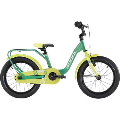 Kinderfahrrad S’COOL "S'COOL niXe 16-1S - Green/Lime" Gr. 24, grün (grün, lime), Fahrräder, Kinder, 24cm, 16 Zoll (40,64cm), Stützräder montierbar