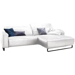 ECKSOFA YORK Weiß Leder