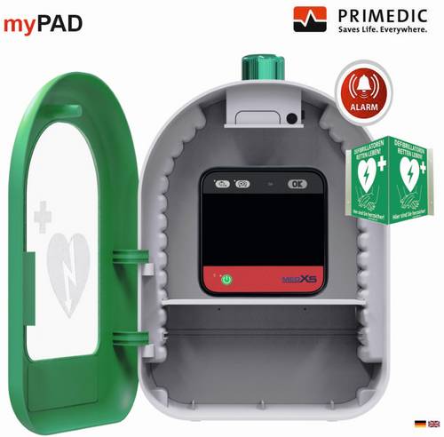 MEDX5 myPAD-A mit LCD-Farbbildschirm Defibrillator Schwarz