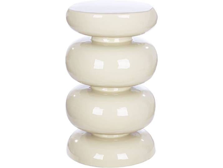 Beistelltisch GILDE Säule-Beistelltisch Lille , beige (creme), B:29,5cm H:48cm T:29,5cm, 100% Eisen, Tische, Beistelltisch
