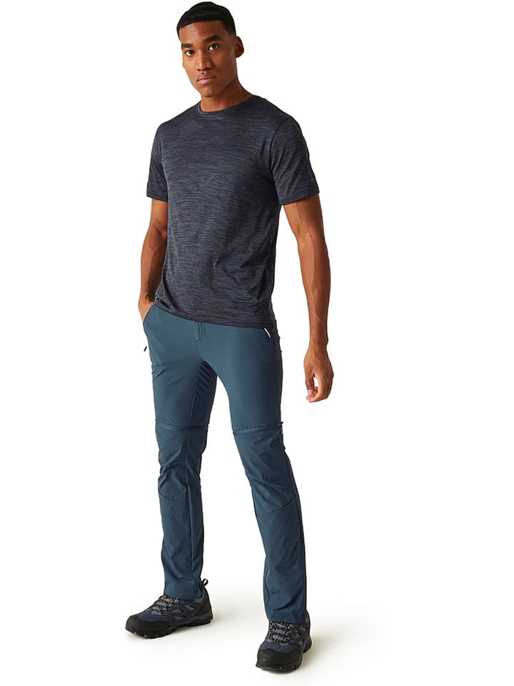 Regatta Zipp-Off-Funktionshose "Mountain" in Blau - 48