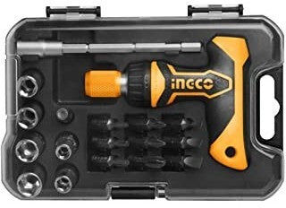 Ingco Set Cacciavite 18 Pezzi Con Impugnatura a T e a Cricchetto
