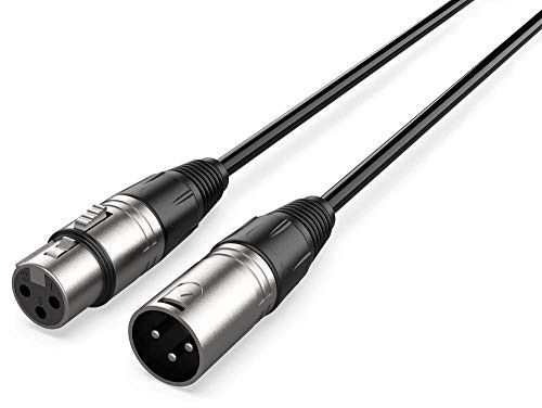 Audibax Silver XLR-kabel mannelijk naar vrouwelijk, 15 meter, zwart