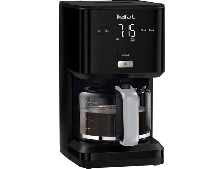 Tefal Smart & Light CM6008 - Filter koffiezetapparaat - 1.25L - Digitaal Display met Timer - 15 Kopjes - Warmhoudfunctie - Zwart