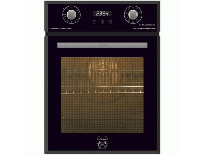 Kaiser Küchengeräte Einbaubackofen 45 cm Autark Multifunktions-Elektro-Backofen 50 L, Einbau Elektrobackofen Schwarzes Spiegelglas mit Facetten, Energieeffizienz A+, LED-Display, Metall-Drehknebeln EH 4747., mit 1-fach-Teleskopauszug, Heißluftsystem, Infrarotgrill, Zirkulationssystem