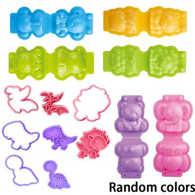 Perfect Picks Market Play Dough Molds Kit For Kids Lion, Monkey, Dinosaur Plasticine Moulds For Creative DIY Clay Play c