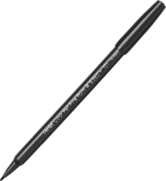 Pentel S360 Fineliner   Sort