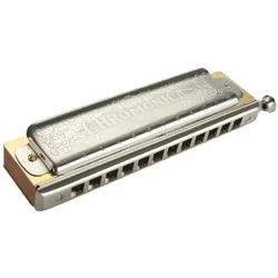 Hohner Super Chromonica 48 Chromatisch C-Tenor Messing Holz (Mundharmonika, Chromatisch), Blasinstrumente, Braun