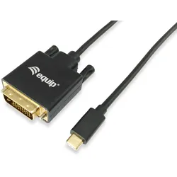 EQUIP 133468 USB Typ C auf DVI-D-Dual-Link Kabel Stecker auf Stecker, 1.8m