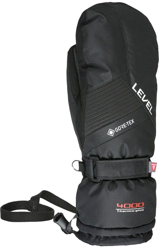 Level  - Warmster Jr Mitt Gore-Tex Black - 5 - Moufles