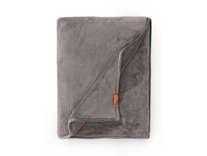 benuta Decke Cosi Grau 150/200 cm, Textil, Uni, Rechteckig, 150x200 cm, Heimtextilien, Wohntextilien, Decken