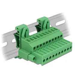 DELOCK Terminalblock Set f. Hutschiene 10Pin m. Schraubverr.