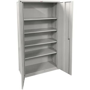 Phoenix Aktenschrank SCF1891GGK, Metall, faltbar, abschließbar, 91,5 x 183 x 37 cm (B/H/T), lichtgrau