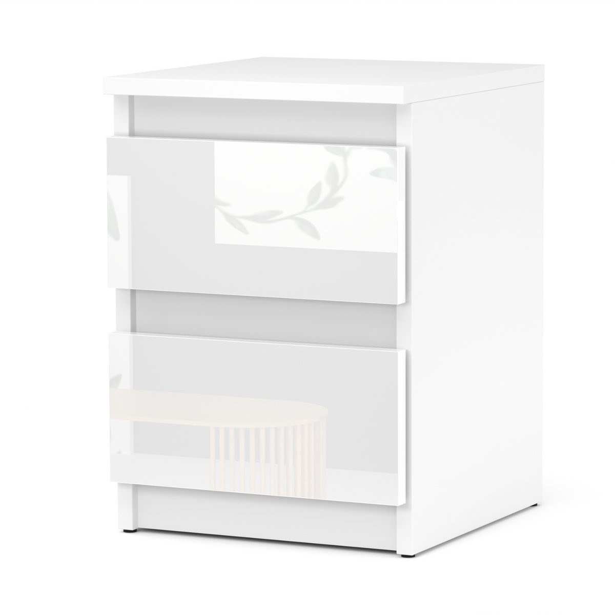 Stiv-Meble Modern Nachtkastje Wit voor de Slaapkamer, Breedte: 30 cm