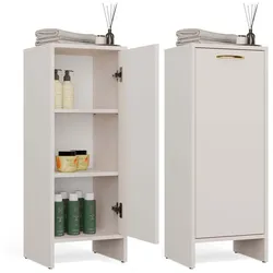 Badezimmerschrank NINA 1D KASCHMIR 1 Tür Regal Hochschrank 3 Ablagen fürs Badezimmer