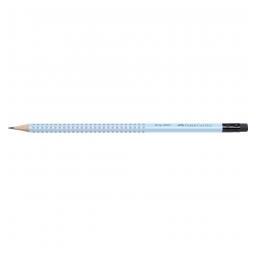 Faber-Castell Grip 2001 B Bleistift mit Radiergummi, blau (12 Stück) (B, 12x) (54623778)