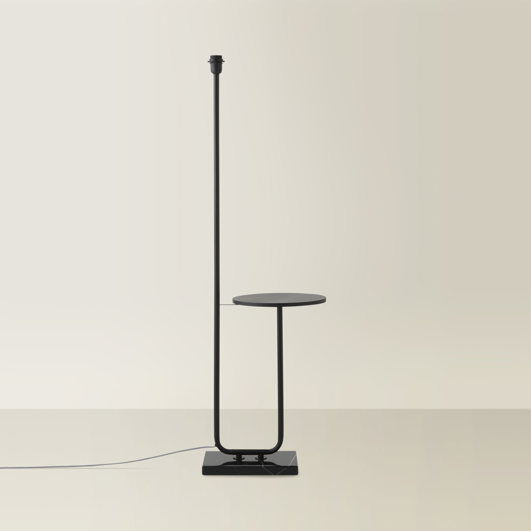 Metro Bashar 131Cm Tray Table Floor Lamp (base only) Black 131cm H X 40cm W X 28cm D