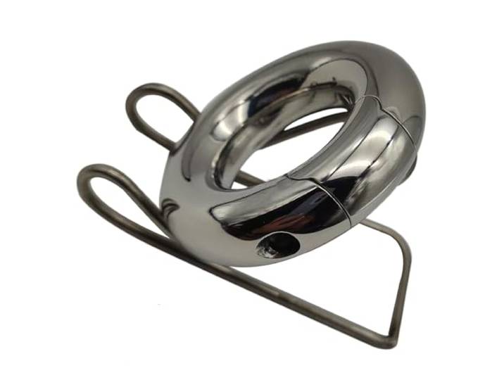 Hrekssi Edelstahl Cock Ringe Hodenringe Penisring Hodenstrecke, Dicker Schwerer Metall CBT Ballstrecher Cockring Hodengewicht Hodensack Stretcher SM Sex Spielzeug für die Männer extrem