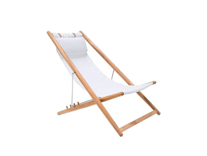 Skargaarden H55 Ruhesessel Teak Agora Nautic white
