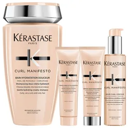 800ml Kérastase Curl Manifesto Pflegeset (Shampoo 250ml + Conditioner 250ml + Leave-in 150ml + Gel-Creme 150ml)