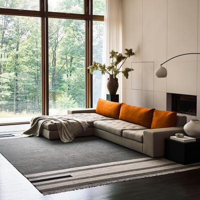 Nuloom Black Brooklyn Tasseled Wool Area Rug