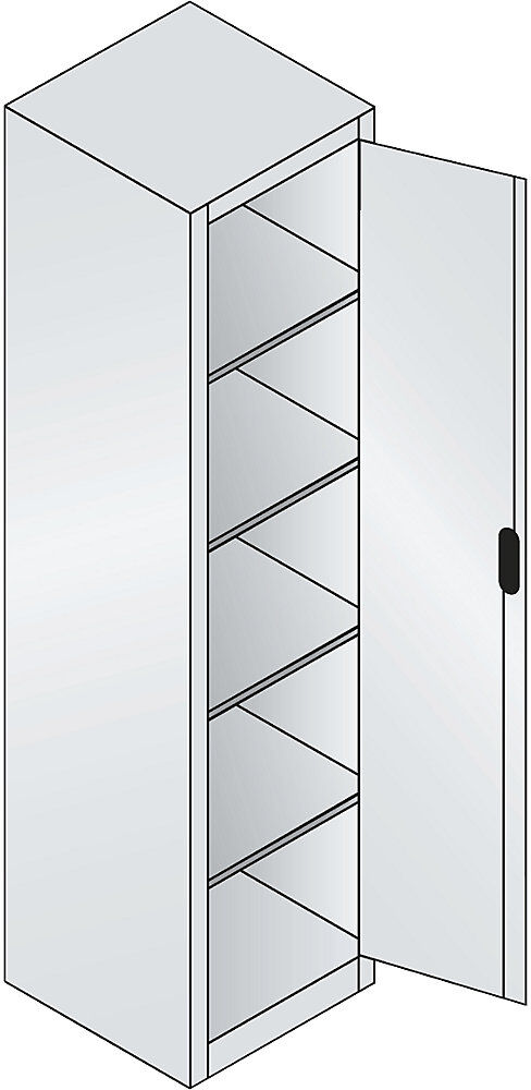 ACURADO Universalschrank, BxT 500 x 500 mm, reinweiß / reinweiß C+P