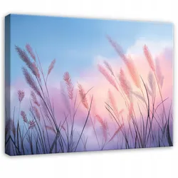 LEINWANDBILD Pampasgras Natur Rosa 120x80 cm