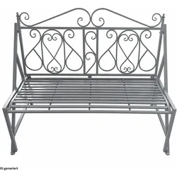 HTI-Living, Gartenbank, Gartenbank Solea Eisen Grau
