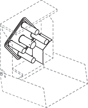 Hewi System 900 Umrüst-Karussell 900.21.E01 von Großrollenhalter auf 4-fach Rollenhalter