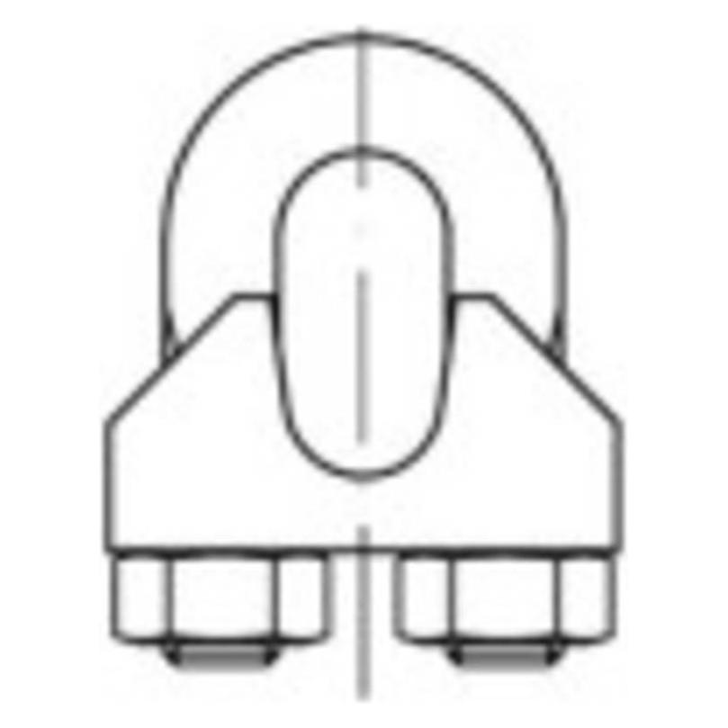 Toolcraft Seilklemme 6.5 mm M5 Stahl gal (112508)