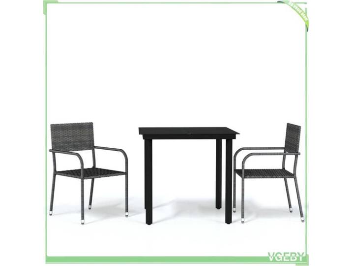 Ensemble à manger de jardin - FAFEICY - 3099583 - Gris - 2 personnes - Chaises empilables