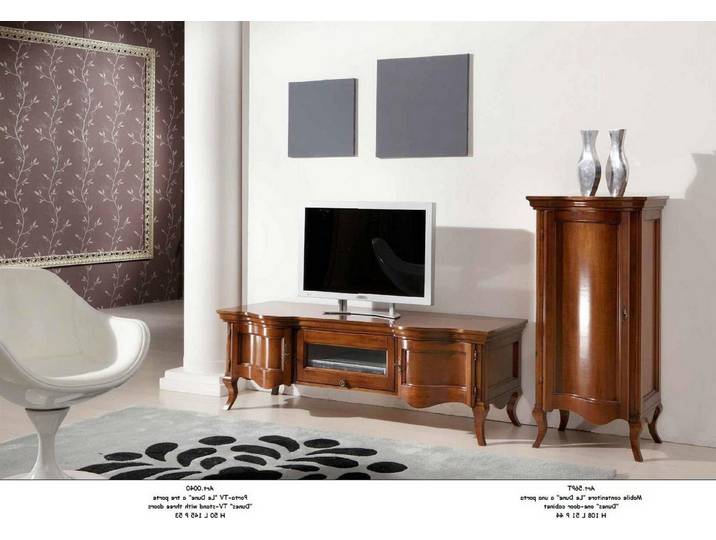 Xlmoebel TV-Schrank Braunes Luxus Sideboard Kommode Regal für Ihr Zuhause (2-St., TV-Schrank) Made in Europa