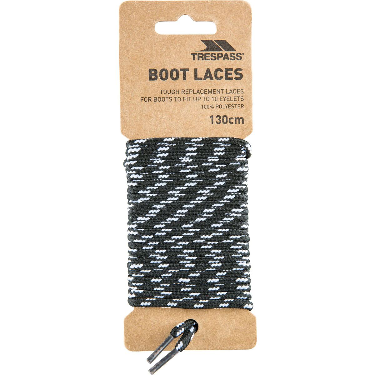 Trespass Laces 130 - Round Laces 130CM black (BLK) EACH UUACMIN30061_BLK_EACH