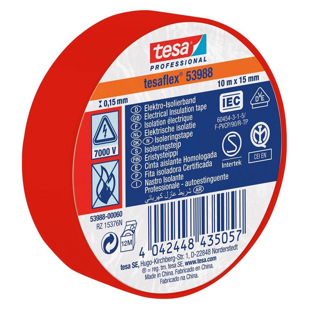 tesa tesaflex Isolierband IEC 20:19 rot (19 mm) (53988-00016-00)