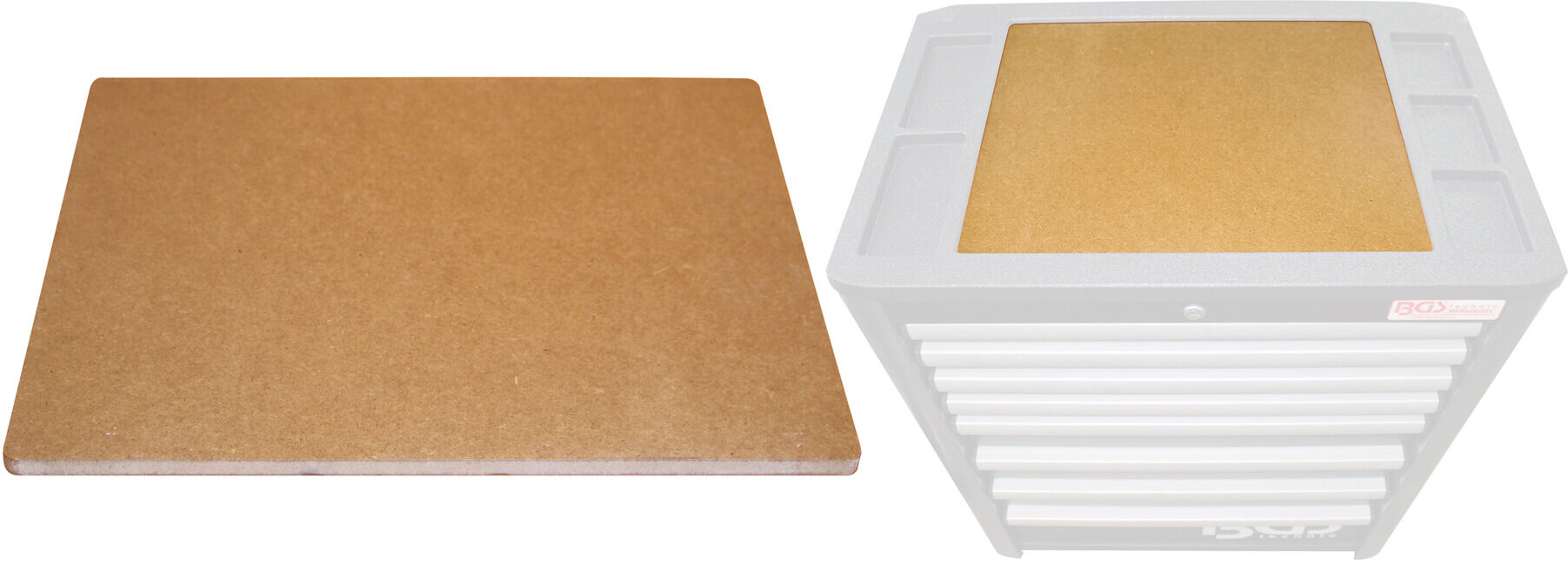 BGS MDF-Holzplatten-Einsatz für Werkstattwagen PROFI 67165 ; BGS technic)