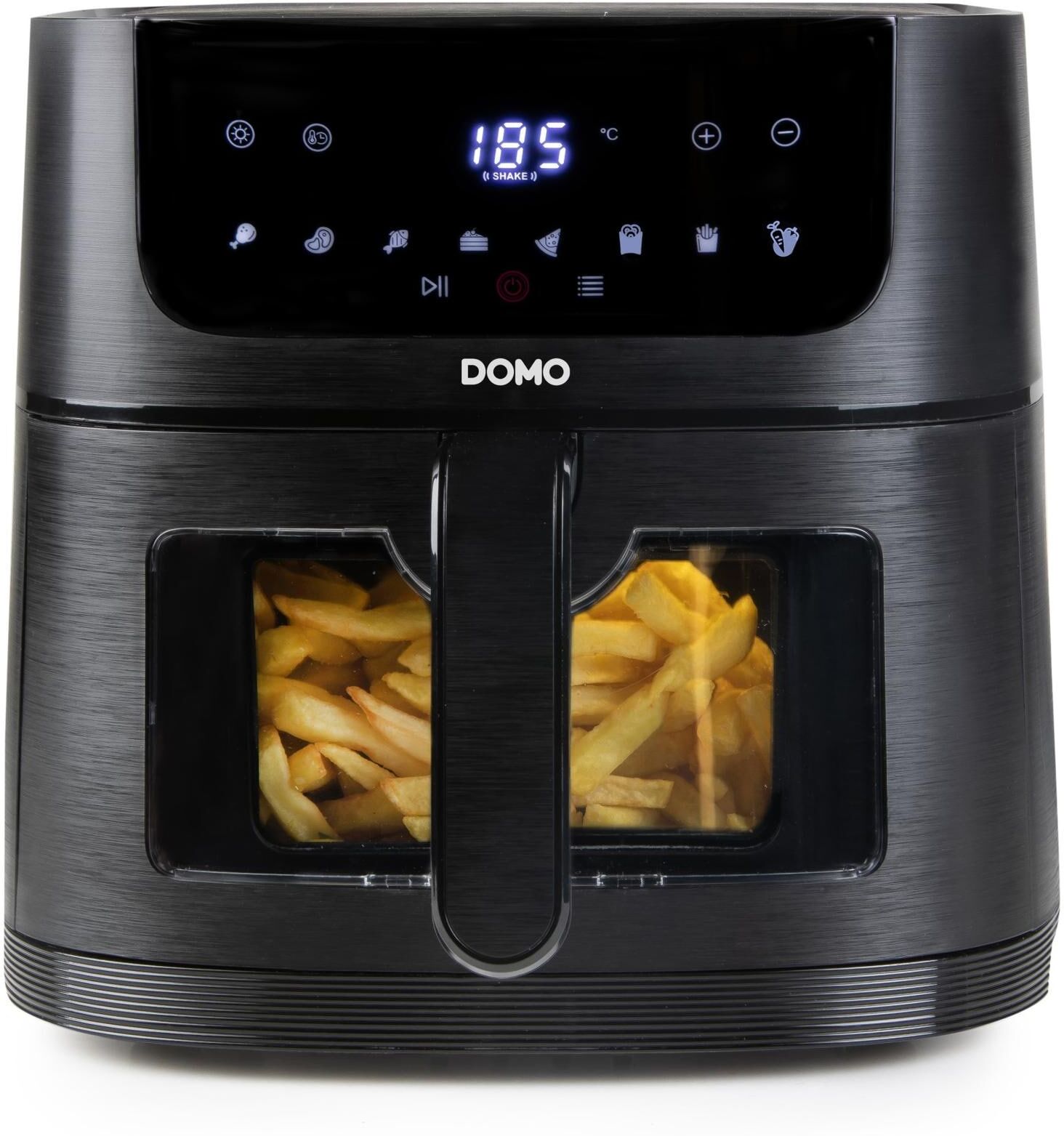 DOMO Heissluftfritteuse "DO540FR 6 l", schwarz, B:29,5cm H:27,7cm T:38,3cm, Fritteusen, Heissluftfritteuse schwarz Einheitsgröße