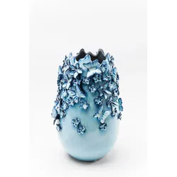 KARE DESIGN Vase Butterflies 35,5 cm Porzellan Blau