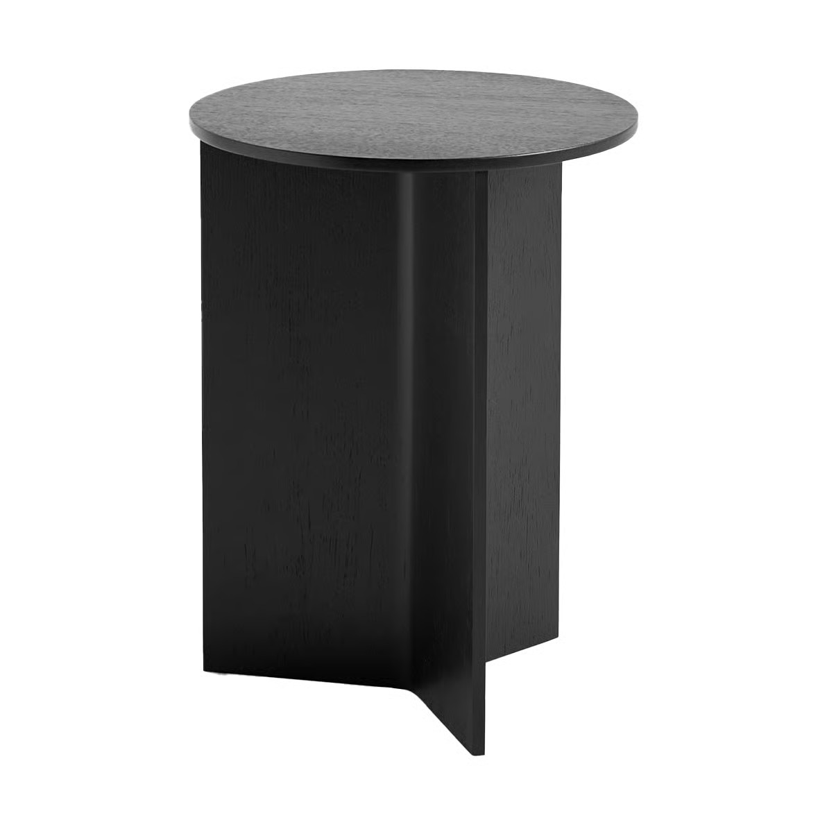 HAY Slit bijzettafel zwart gelakt eiken Ø35 cm