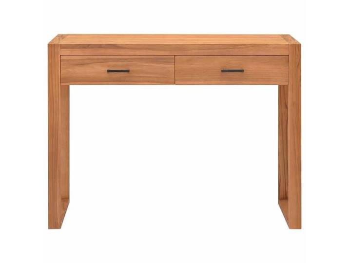 Bureau informatique multimédia - Bureau avec 2 tiroirs 100x40x75 cm - Bois de teck - Assemblage requis（9065）