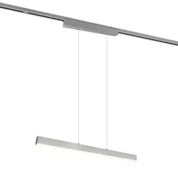 Trio LED-Pendelleuchte Paros Alu, Eisen, Stahl & Metall Silber Nickel matt