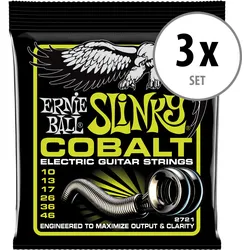 Ernie Ball 2721 Slinky Cobalt Regular 3x Set