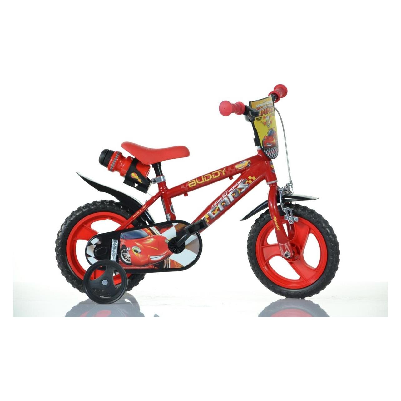 Kubi Sport Kubisport Rowerek Dziecięcy 12 Cali Zygzak McQueen Cars Auta Kółka Boczne Dino Bikes (12") (76177505)