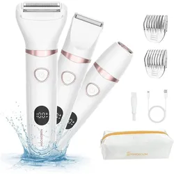 Maxgroom, Trimmer + Haarschneider, M-105 3-in-1 Damen-Körper- und Gesichtshaartrimmer – Weiss