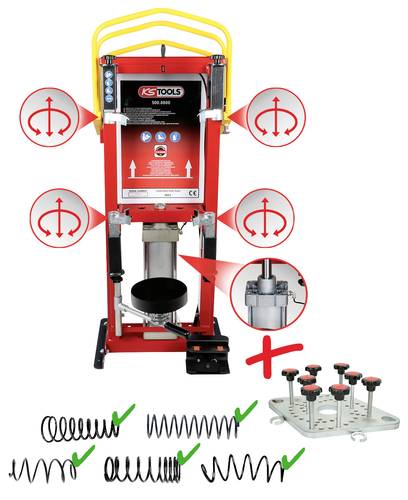 KS Tools Druckluft-Stand-Federspanner inkl. Adapterplatte 500.8805