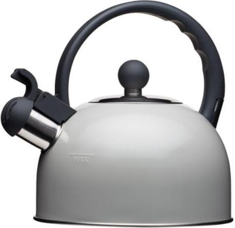 KitchenCraft Living Nostalgia Fluitende waterkoker, 1,4 liter, roestvrij staal en kunststof, French Grey
